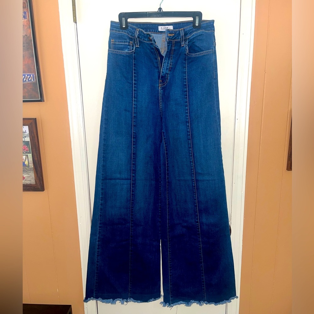 O2 Demin Wide Leg High Rise Jeans
